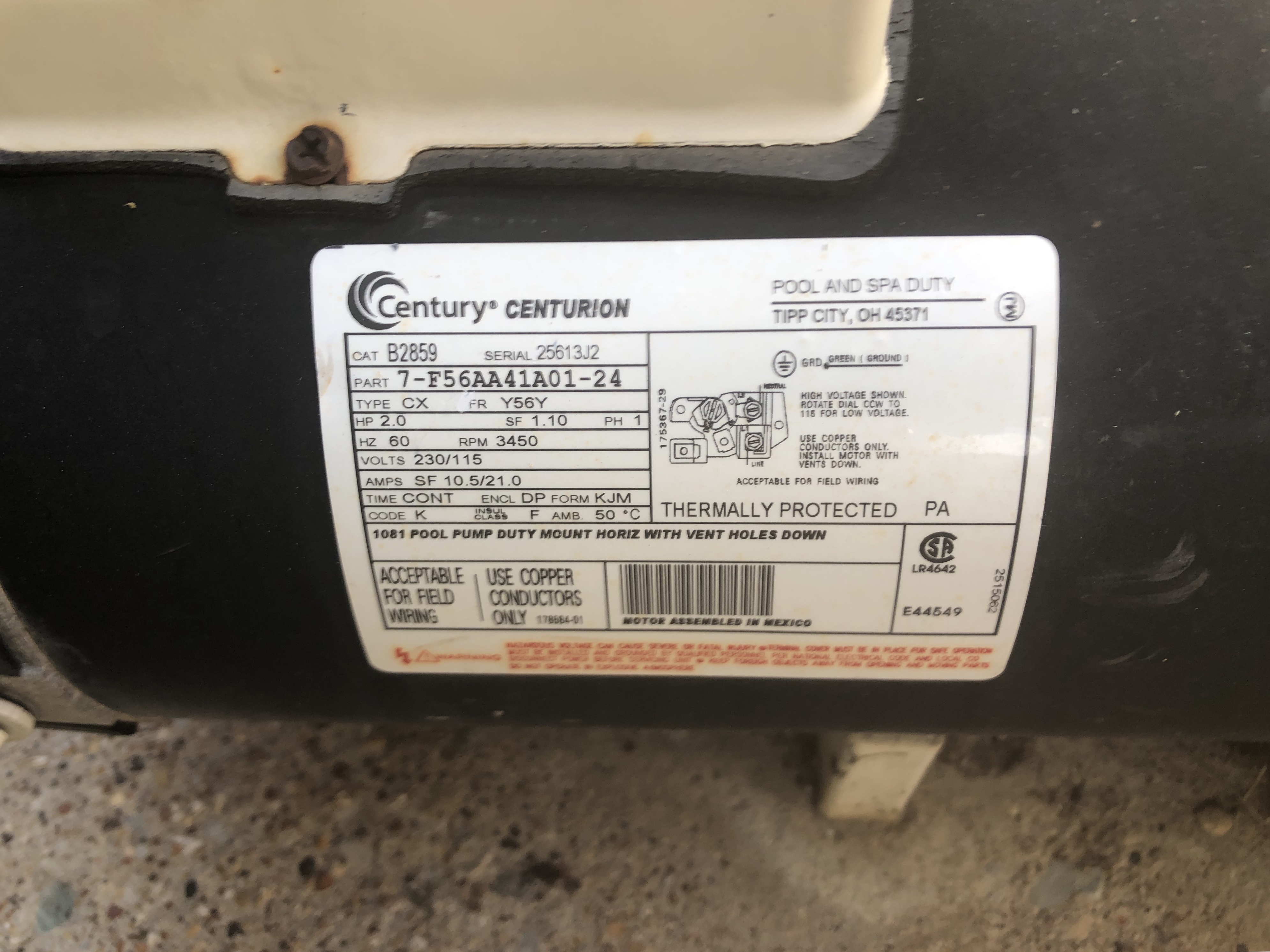 A.O. Smith Discontinued V-Green 2.7 HP Square Flange 48Y Variable Speed Motor - ECM27SQU