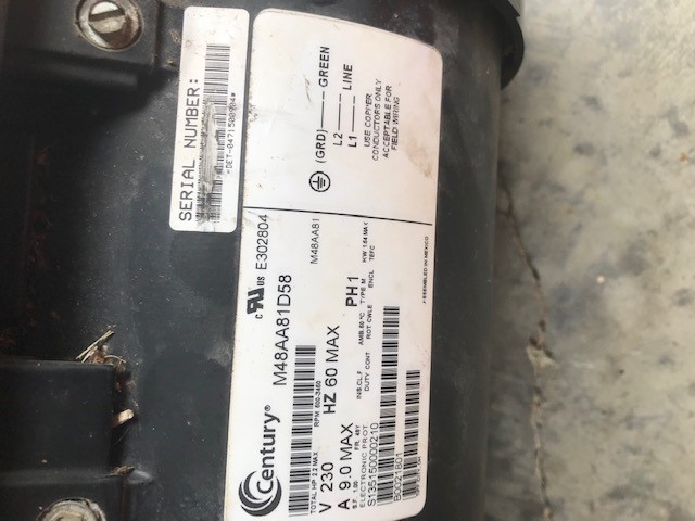 A.O. Smith Discontinued V-Green 2.7 HP Square Flange 48Y Variable Speed Motor - ECM27SQU