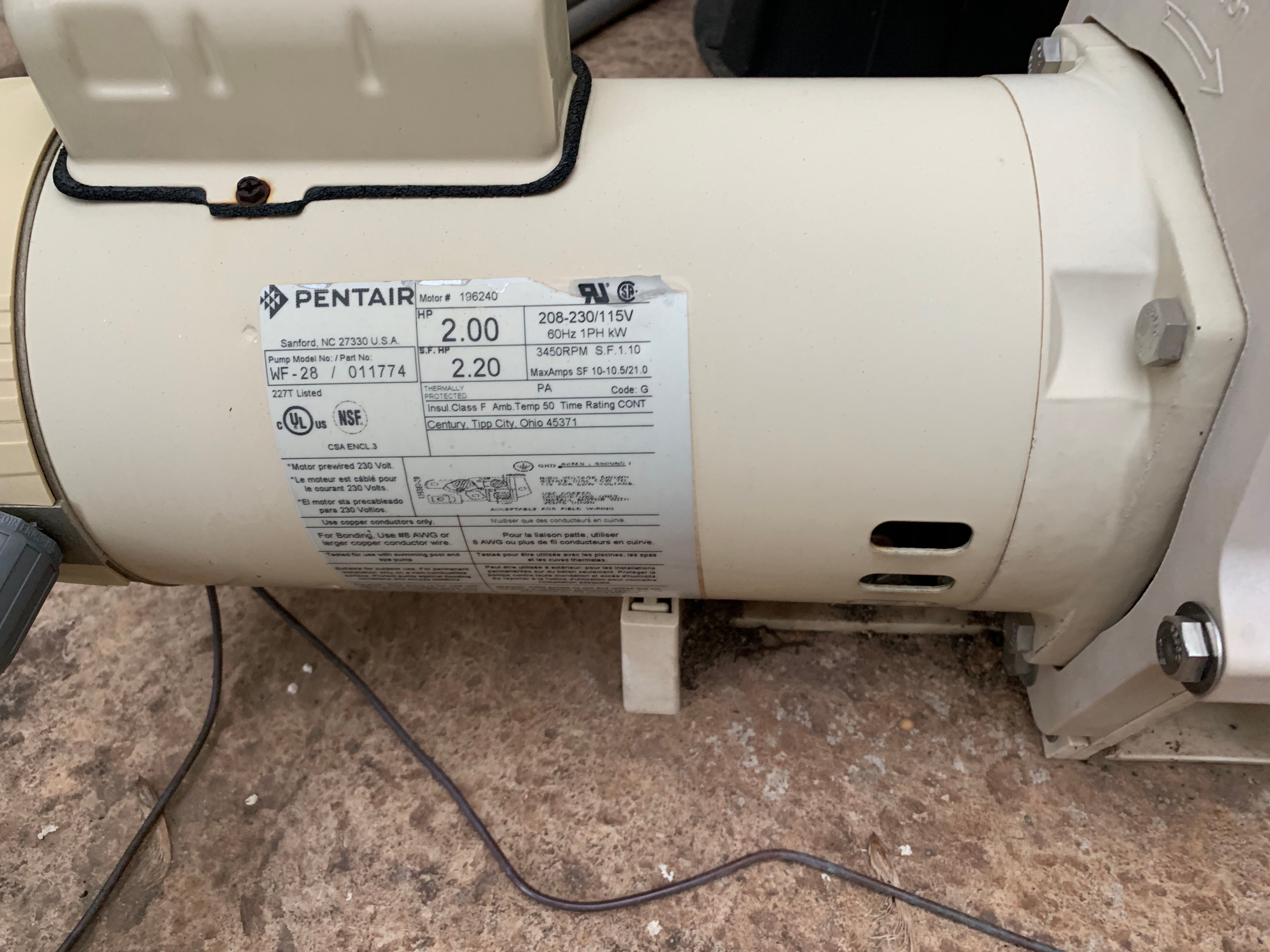 A.O. Smith Discontinued V-Green 2.7 HP Square Flange 48Y Variable Speed Motor - ECM27SQU