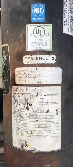 A.O. Smith Discontinued V-Green 2.7 HP Square Flange 48Y Variable Speed Motor - ECM27SQU