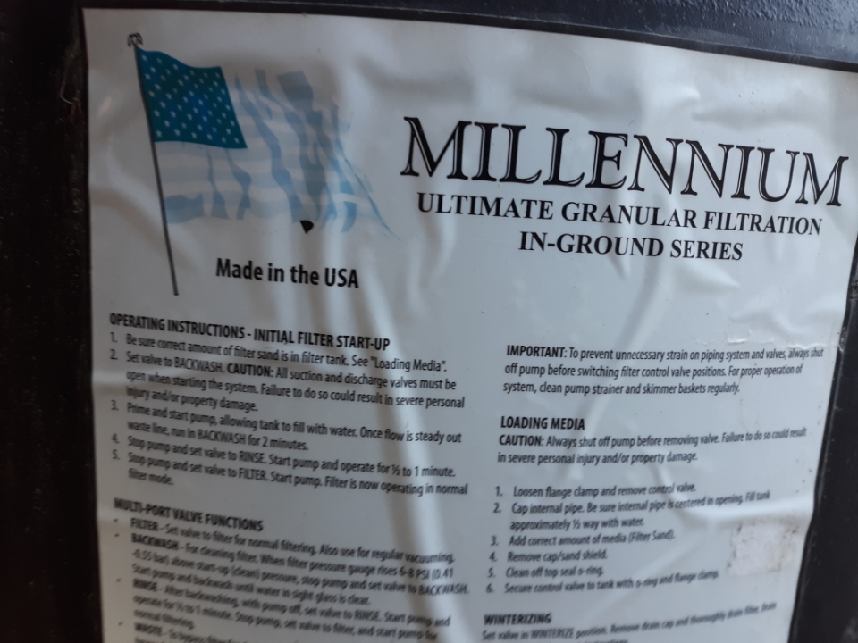 Need a replacement filter head for millennium filter SFMO33499 22inch ...