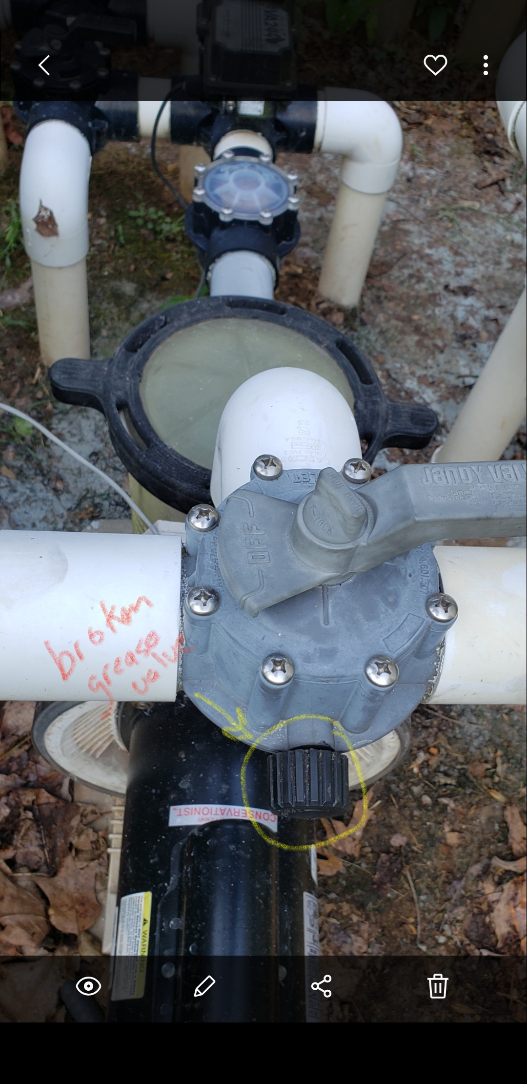 Custom Molded Products CMP Diverter Assembly with Orings Jandy Never