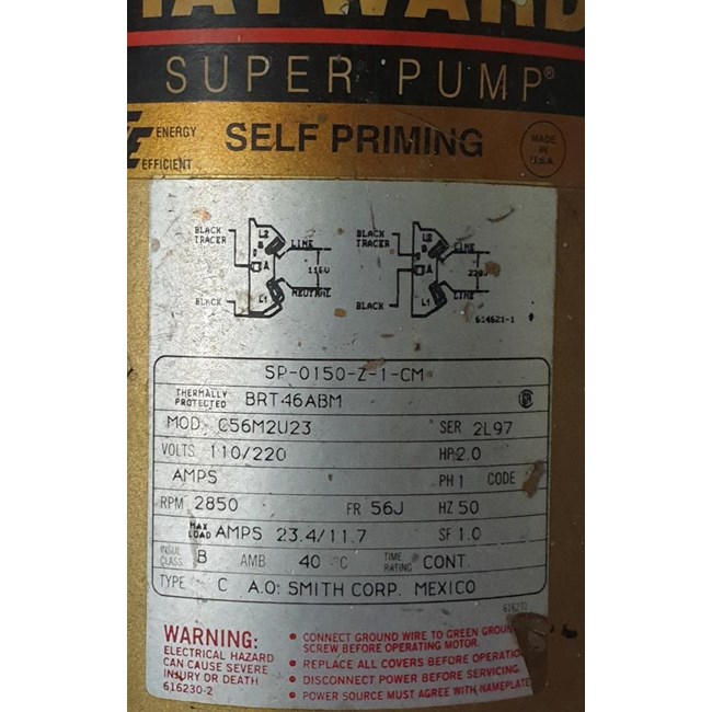 Hayward Super Pump Impeller 2.5 THP (2HP Full)- SPX1621C