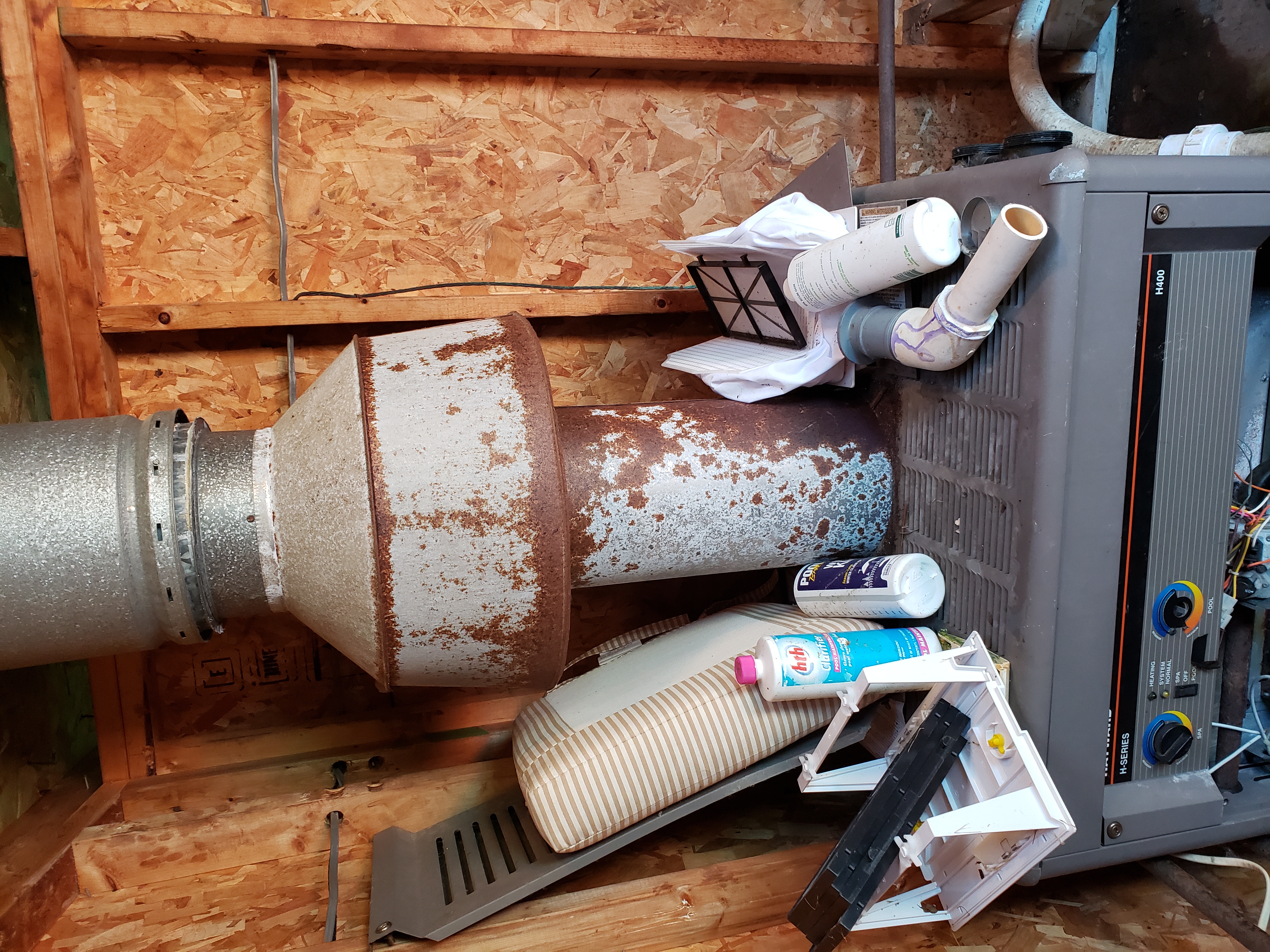 Indoor Neg. Pressure Vertical 8" Vent Adapter Kit H400FD