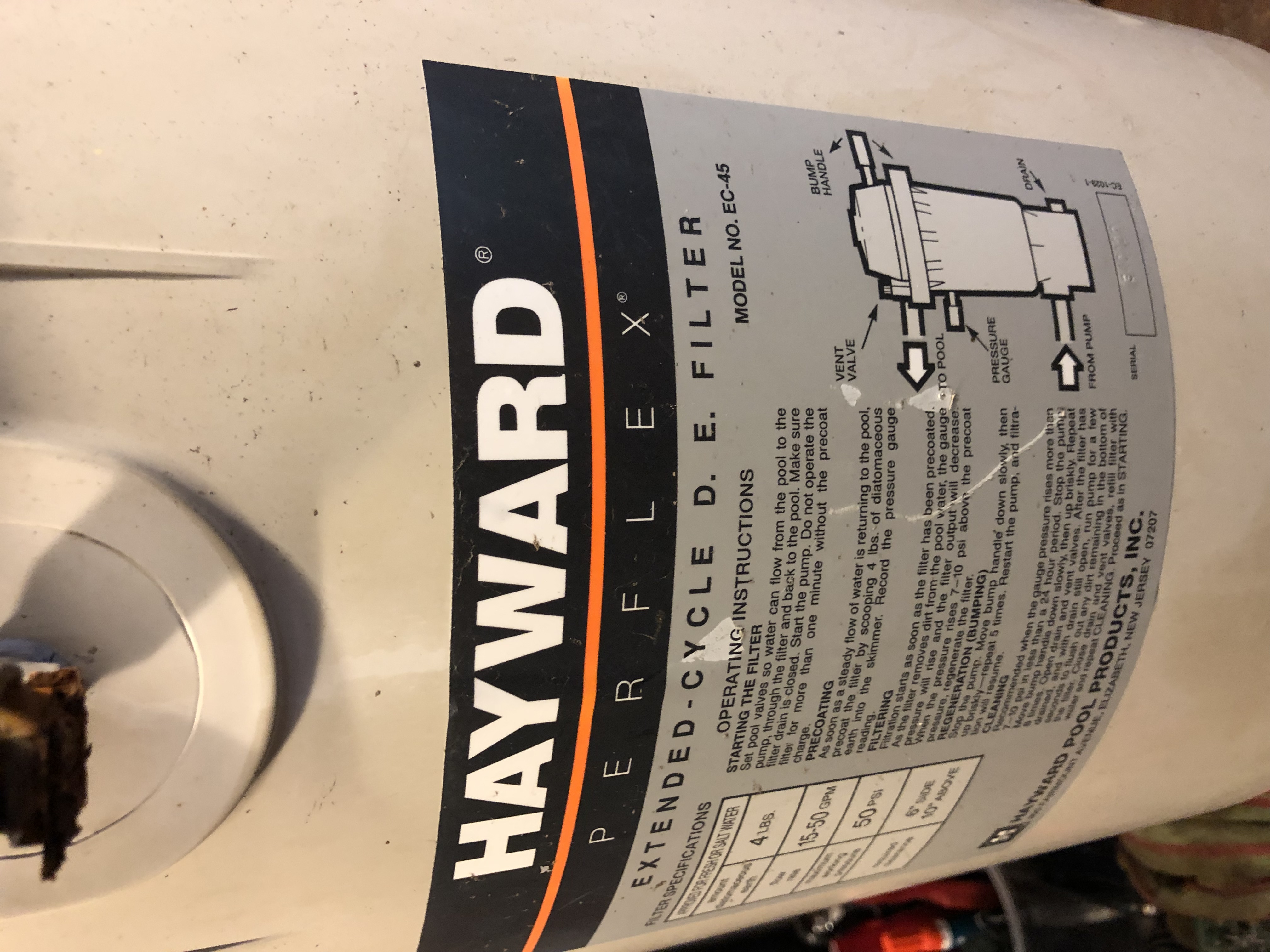 Hayward Perflex DE Filter 25 Sq. Ft. W3EC50AC