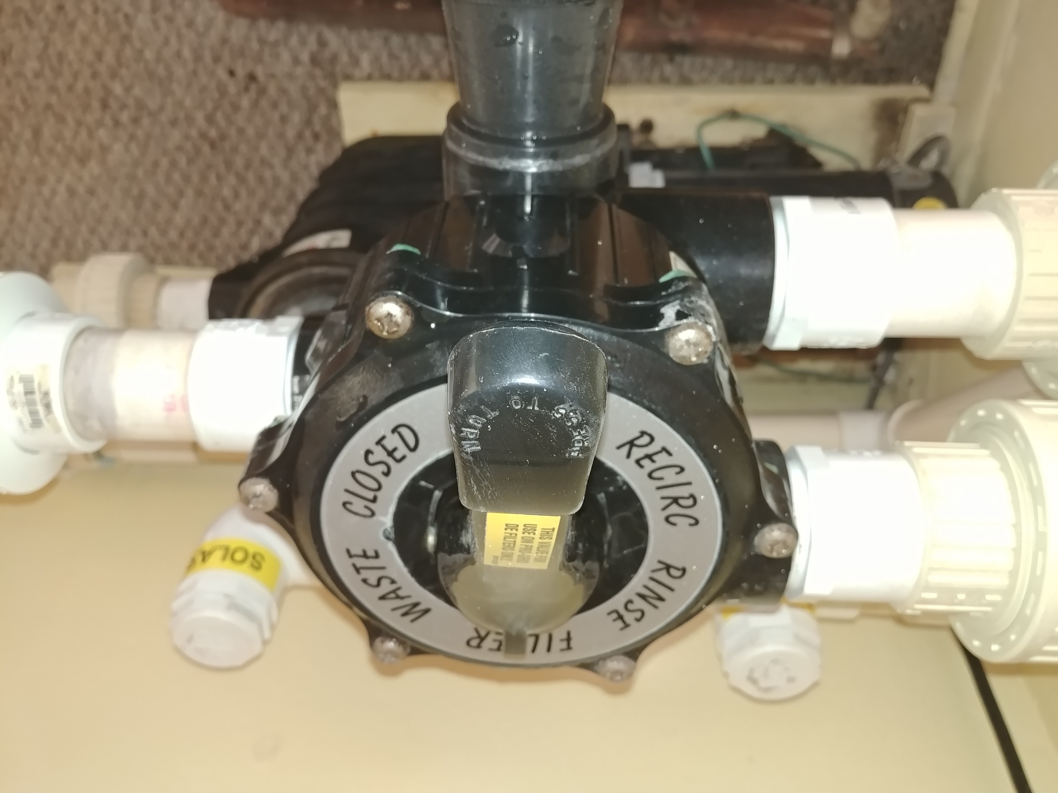 Hayward Multiport VariFlo DE Filter Backwash Valve, 11/2