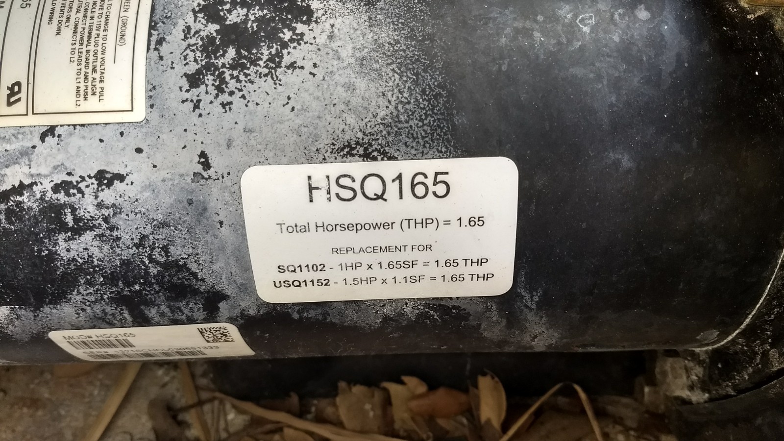 Century (A.O. Smith) 1.65 HP Motor, V-Green, Square Flange 48Y, Variable Speed - Model ECM16SQU