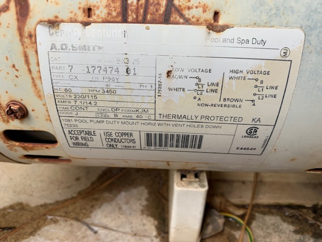 Century (A.O. Smith) 1.0 HP Up Rate Motor, Square Flange 56Y Frame, Single Speed - Model B2853