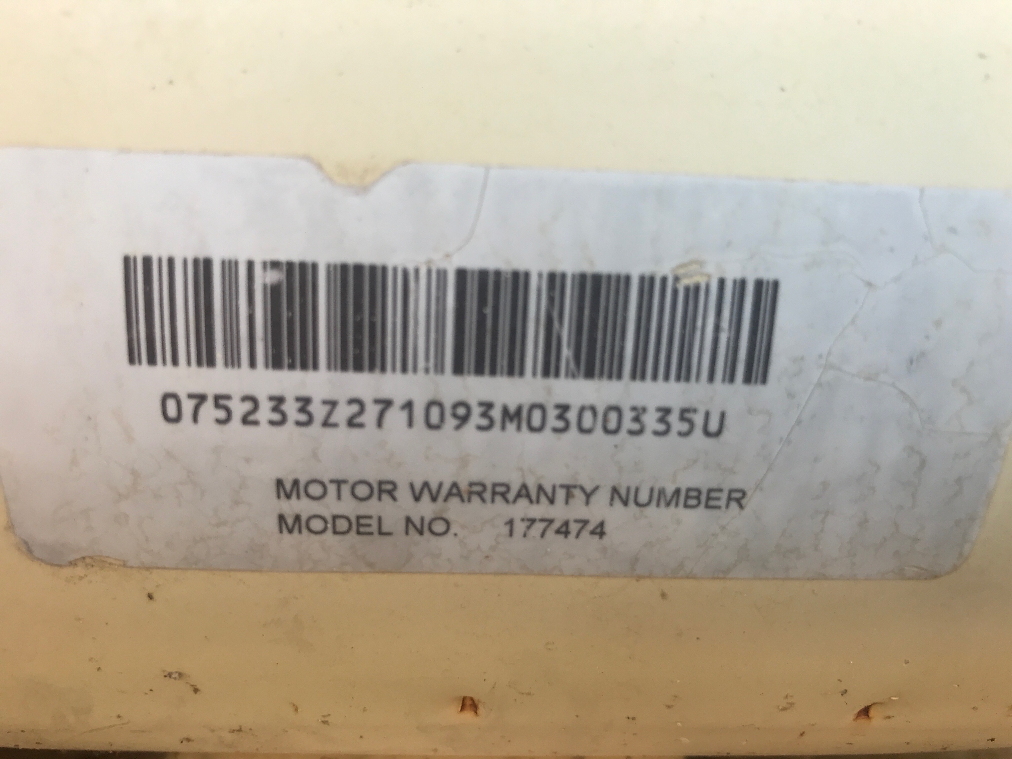 Century (A.O. Smith) 1.0 HP Up Rate Motor, Square Flange 56Y Frame, Single Speed - Model B2853