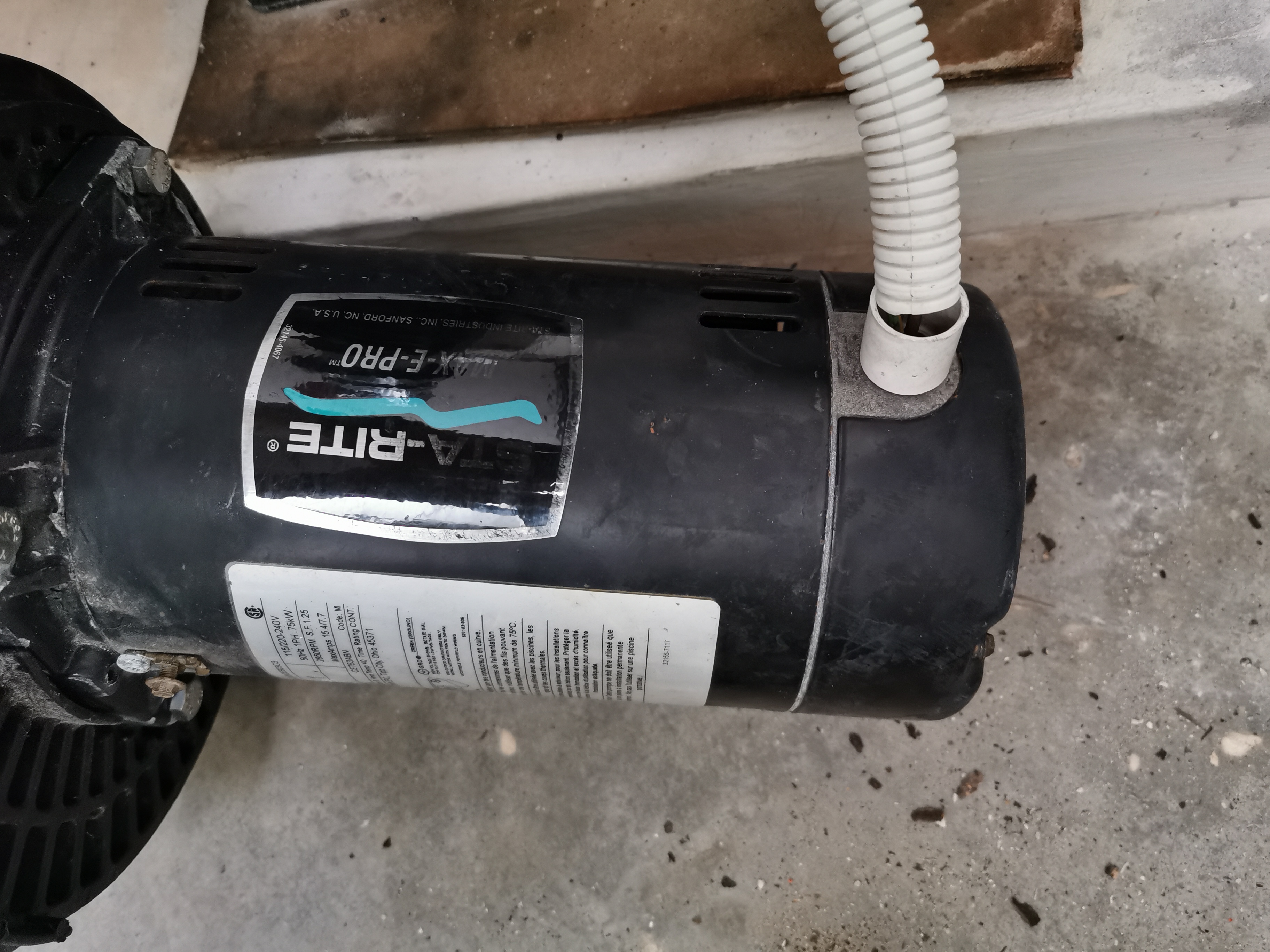 Century (A.O. Smith) 1.0 HP Up Rate Motor, Square Flange 56Y Frame, Single Speed - Model B2853