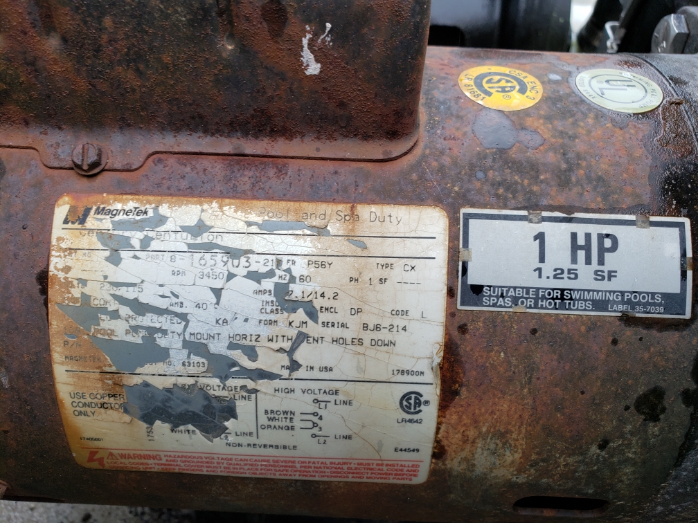 Century (A.O. Smith) 1.0 HP Up Rate Motor, Square Flange 56Y Frame, Single Speed - Model B2853