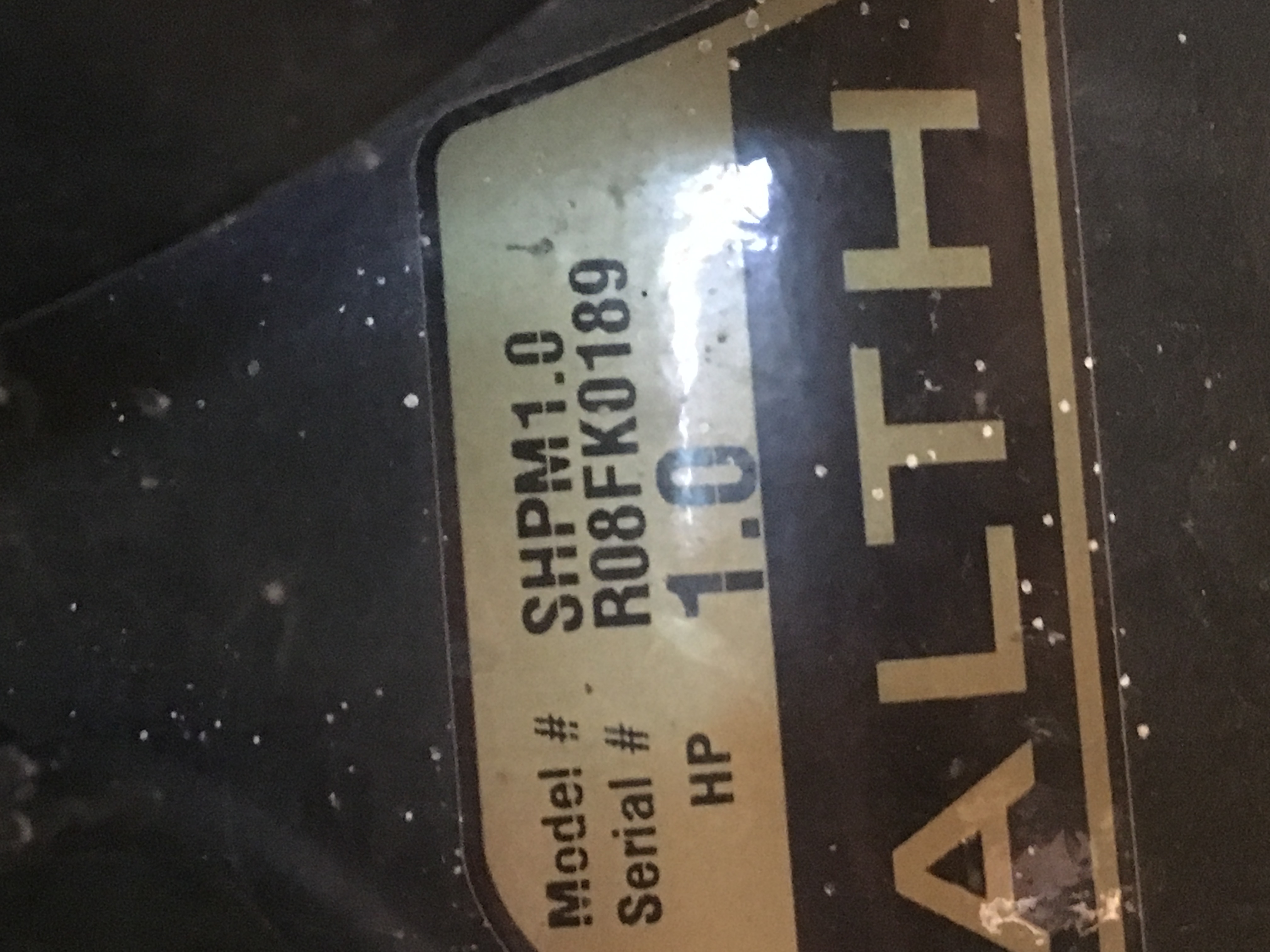 Century (A.O. Smith) 1.0 HP Up Rate Motor, Square Flange 56Y Frame, Single Speed - Model B2853