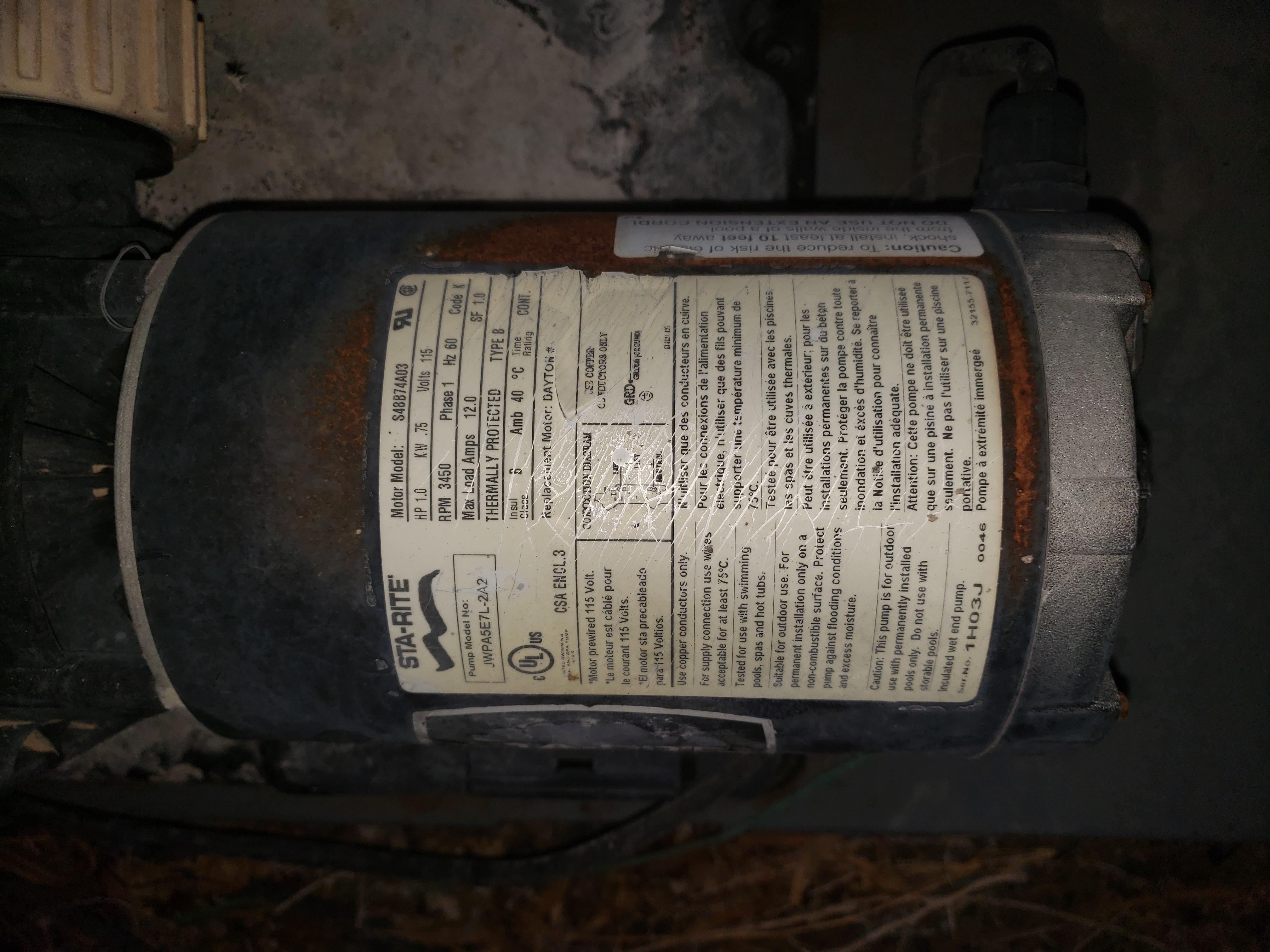 Magnetek Century (A.O. Smith) 1.0 HP Up Rate Thru Bolt Motor, 48Y Frame, Single Speed - Model BN25V1