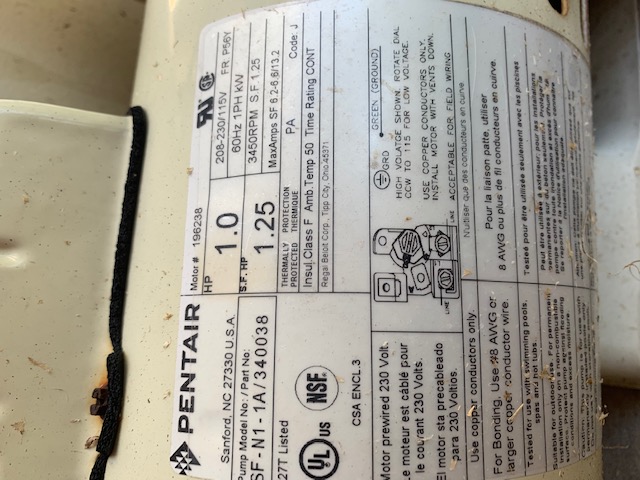 Would this be the correct model to replace motor #196238 SF-N1-1A