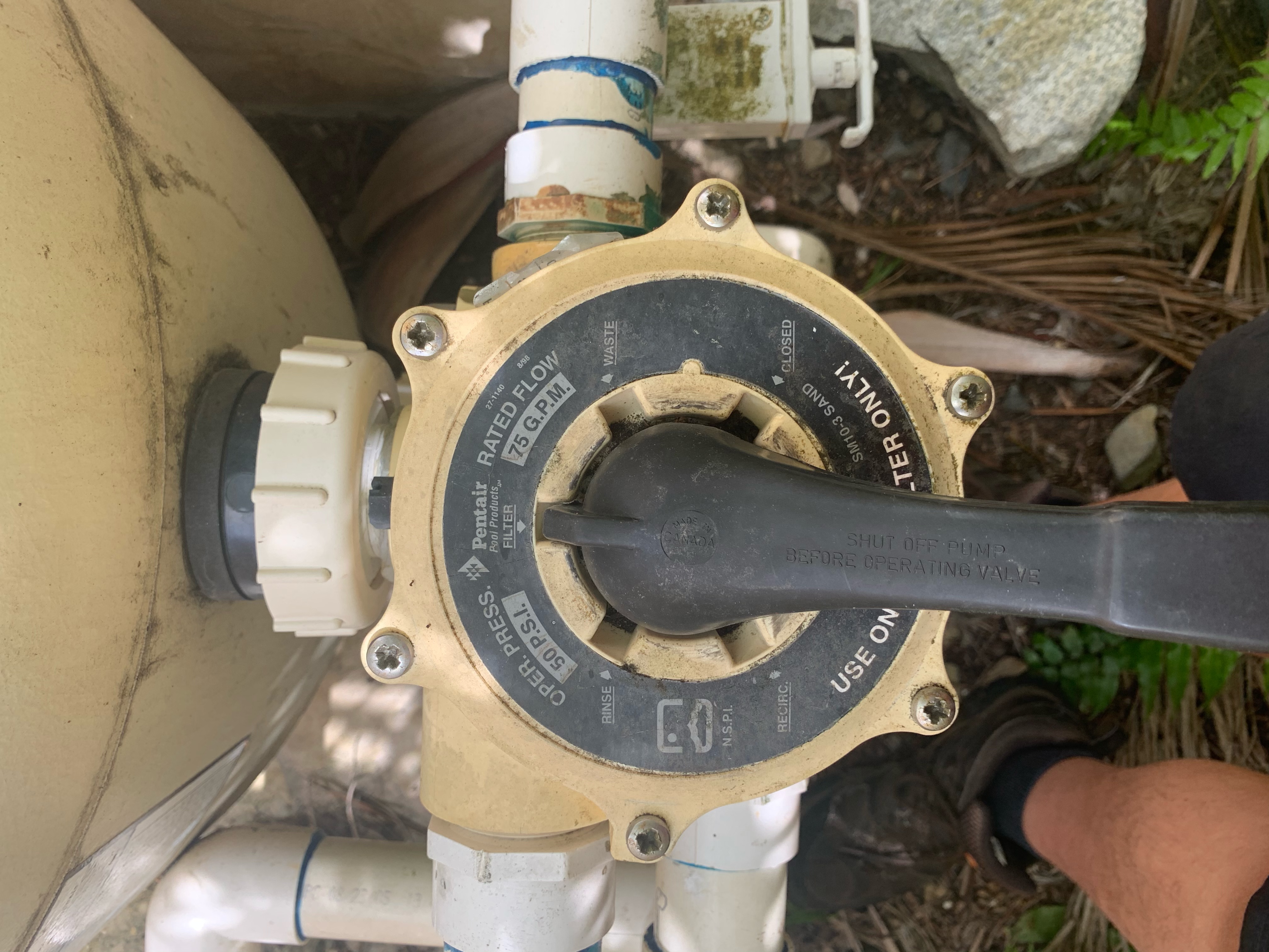 Pentair Threaded Multiport Valve Compatible with Certain Sand and D.E