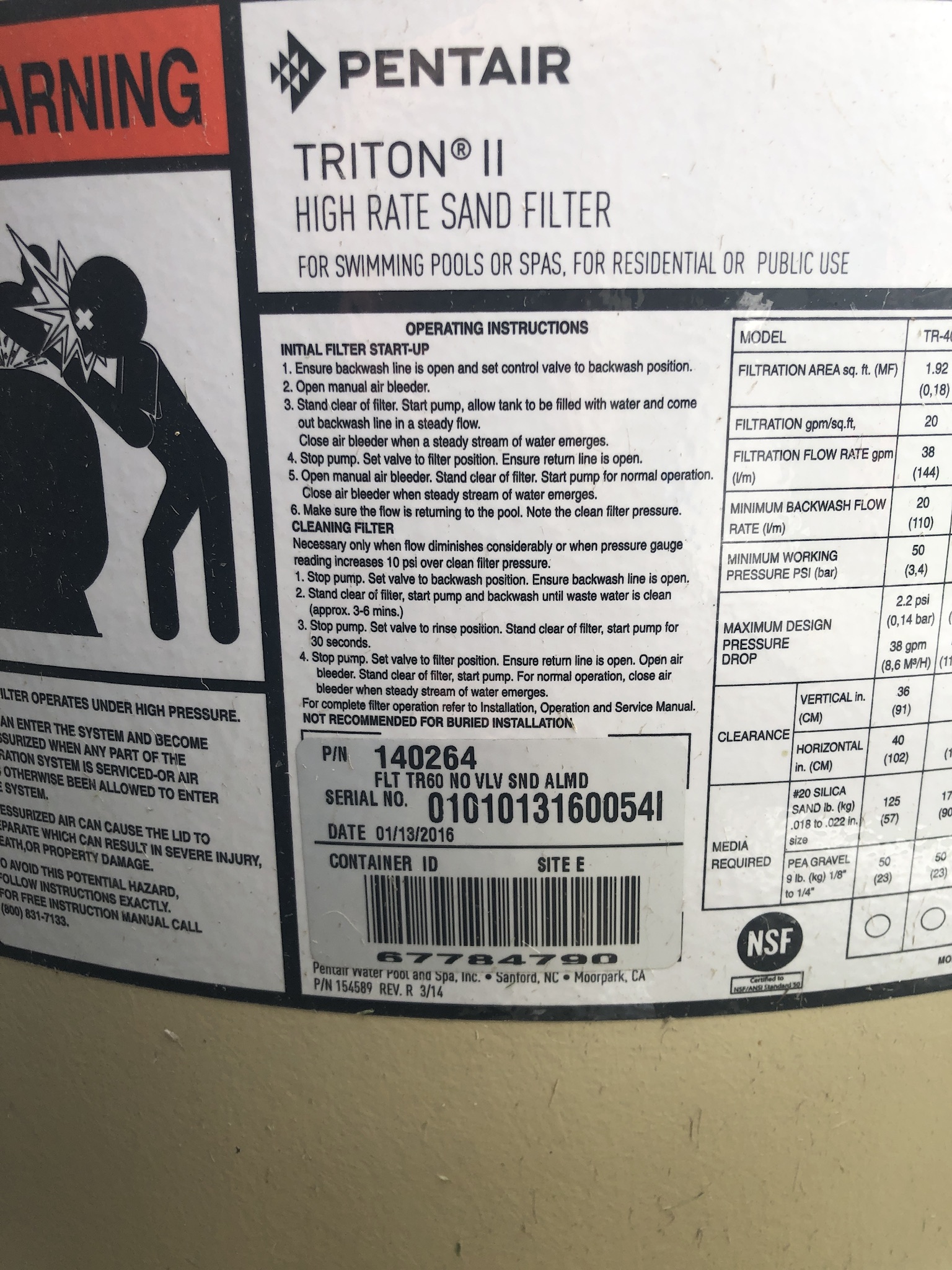 Hi-Ro Pentair 152290Z Lateral 6, 11/16