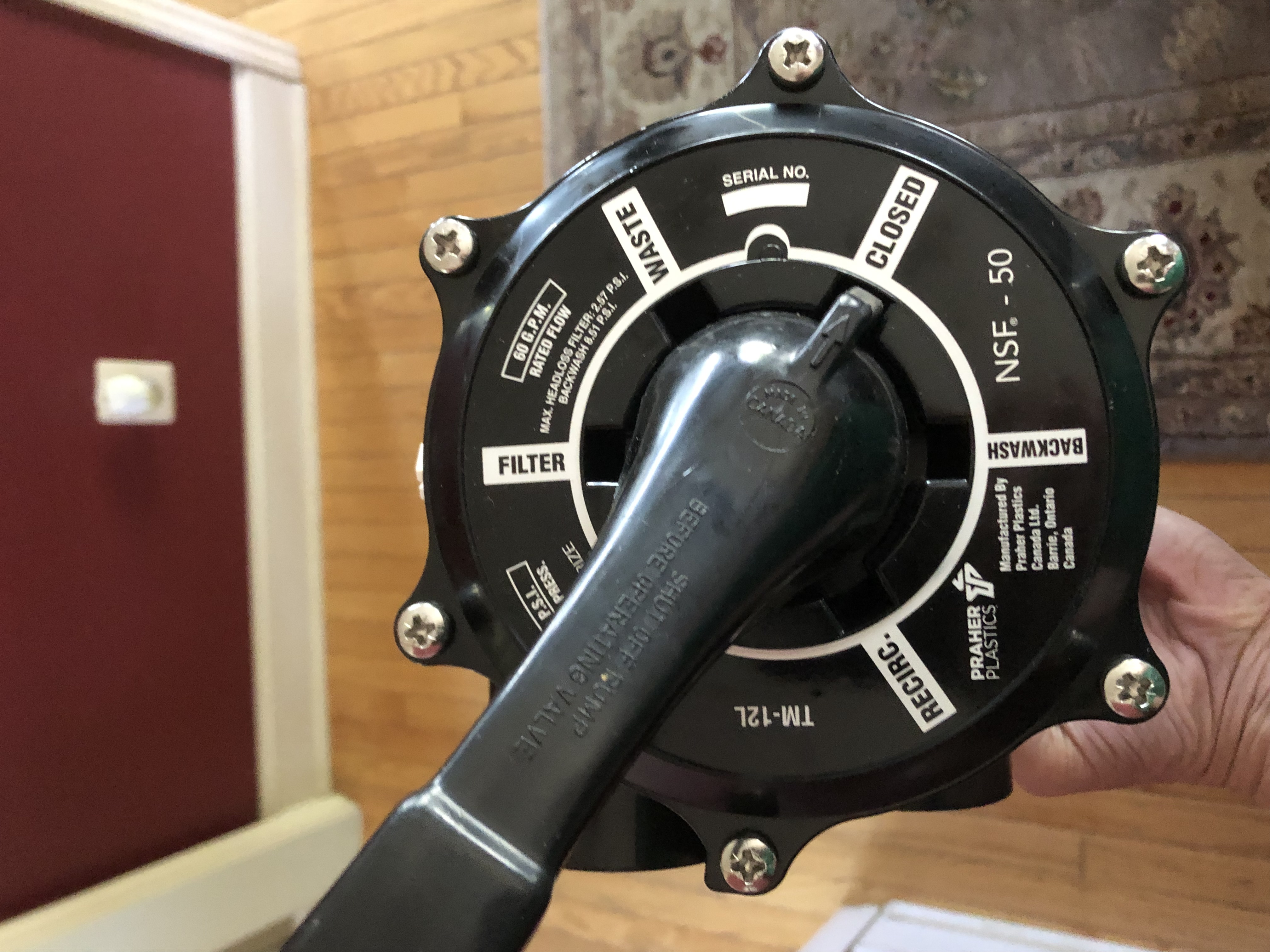 Praher Top Mount Multiport Valve 6-Way - TM-12-L