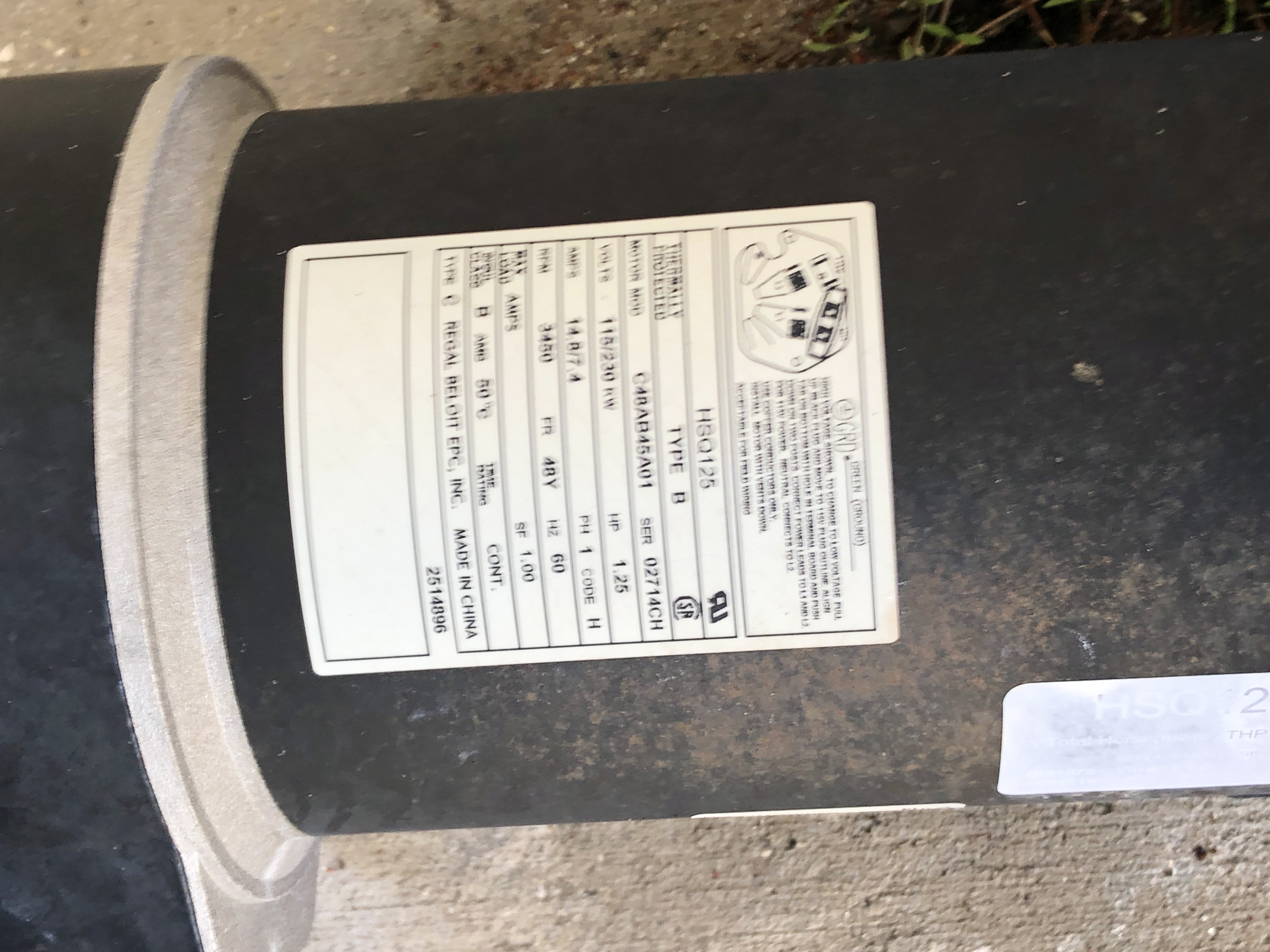 Pureline 1 H.P. In Ground Pool Pump - PL1600