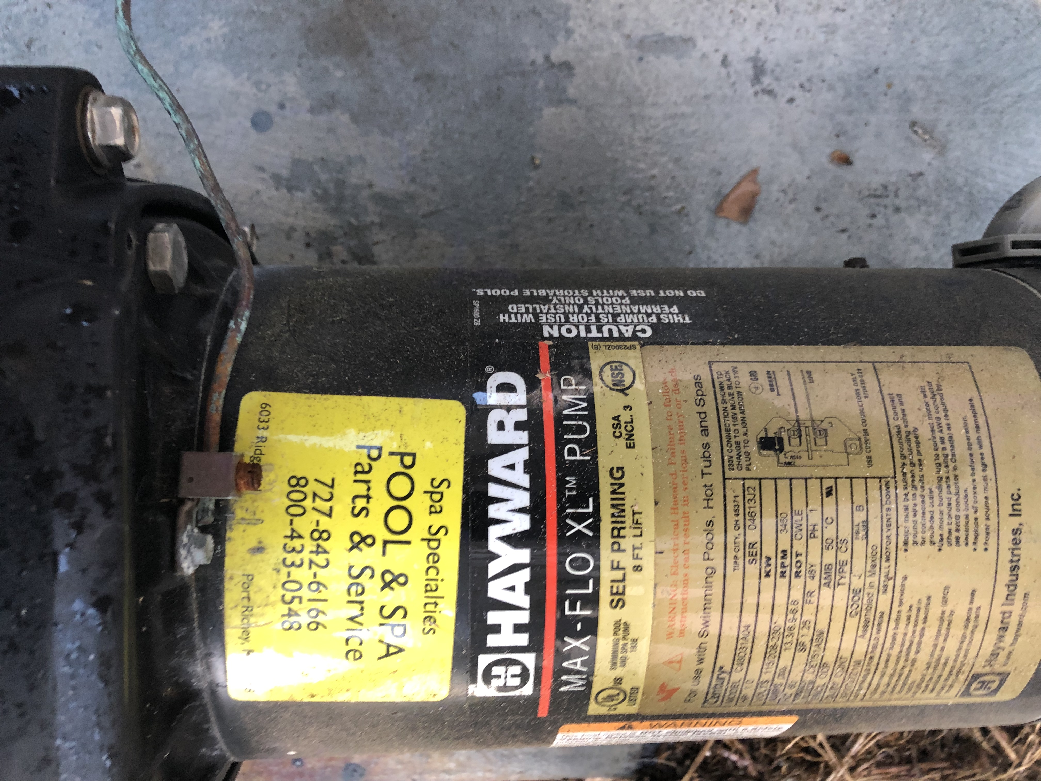 Pureline 1 H.P. In Ground Pool Pump - PL1600