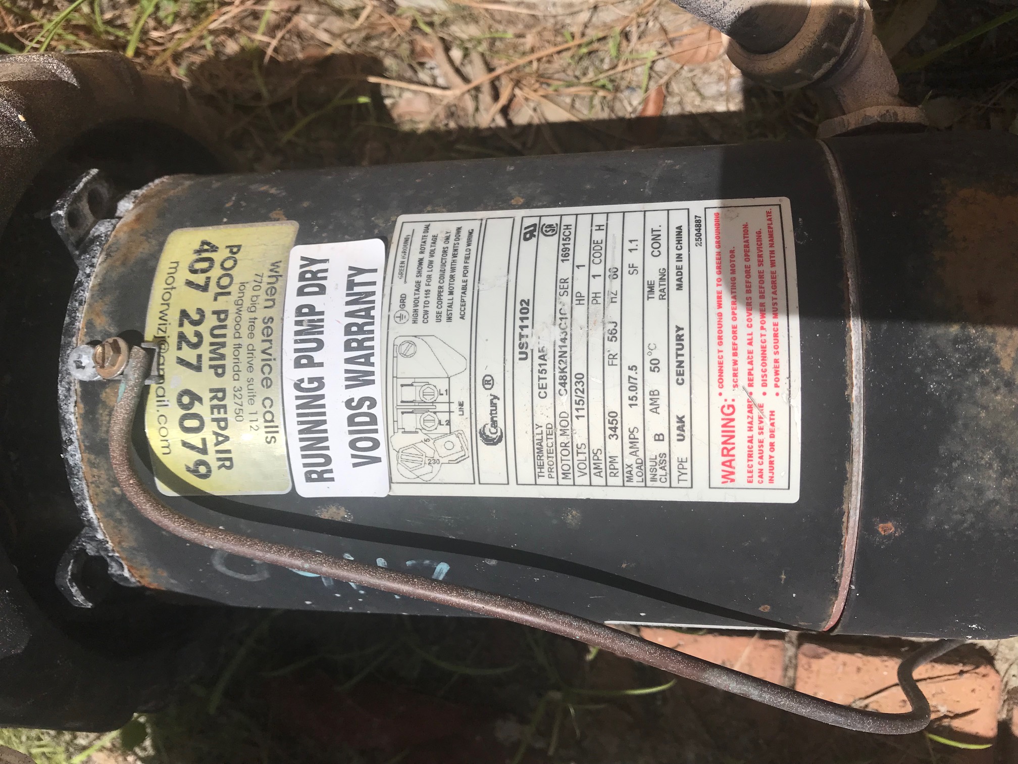 Pureline 1.5 H.P In Ground Pool Pump - PL1601