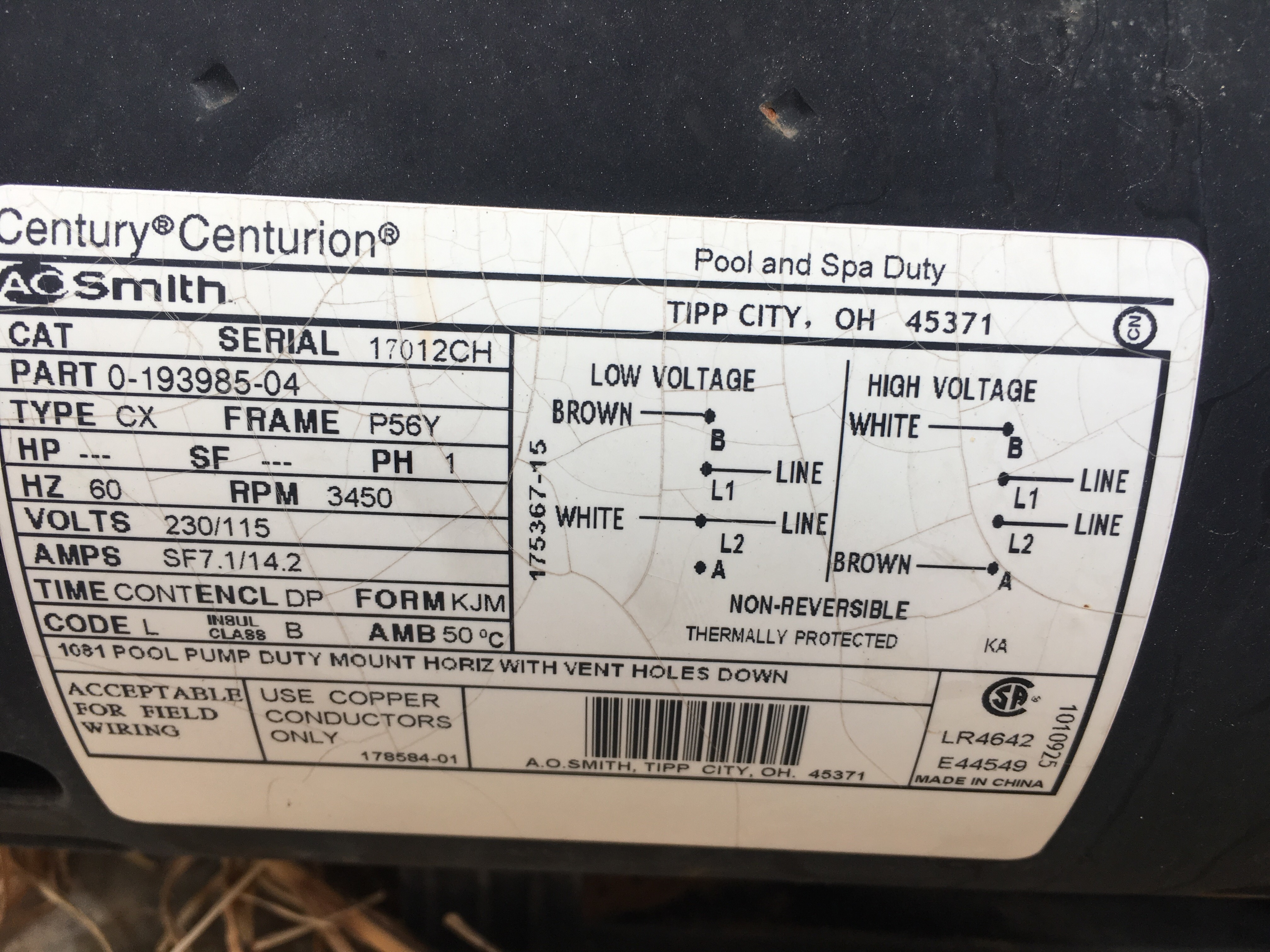 Pureline 1.5 H.P In Ground Pool Pump - PL1601