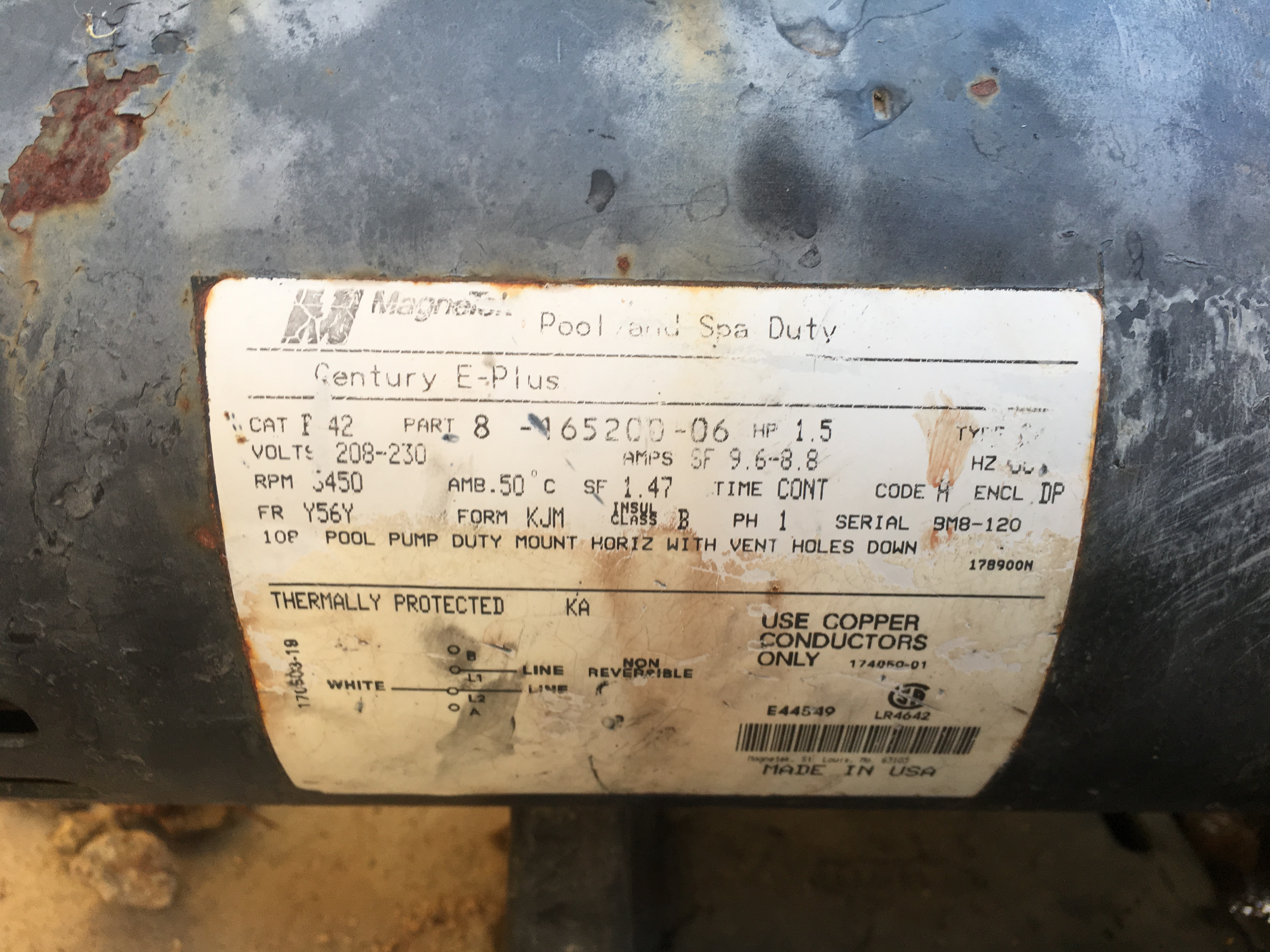 Pureline 1.5 H.P In Ground Pool Pump - PL1601