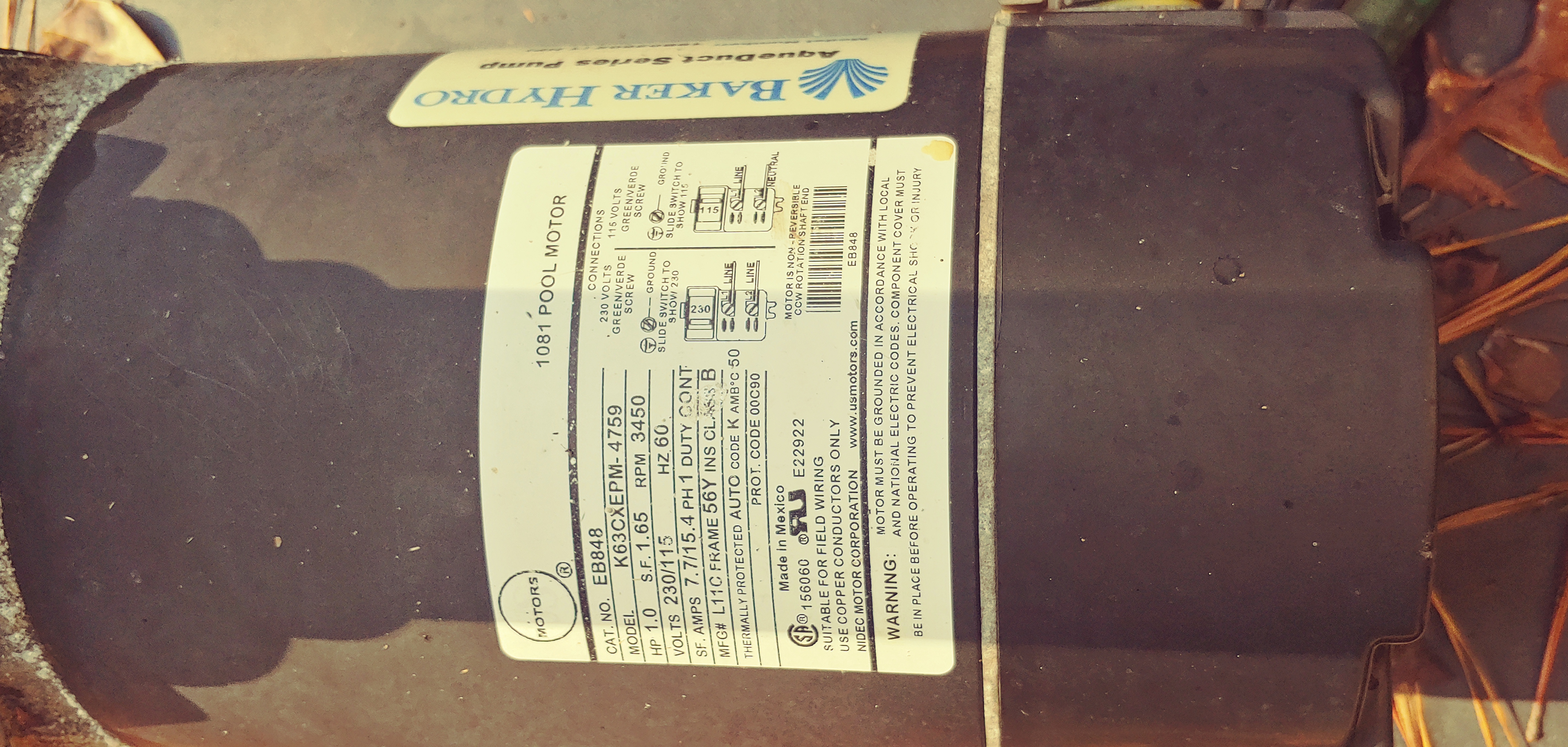 Pureline 1.5 H.P In Ground Pool Pump - PL1601