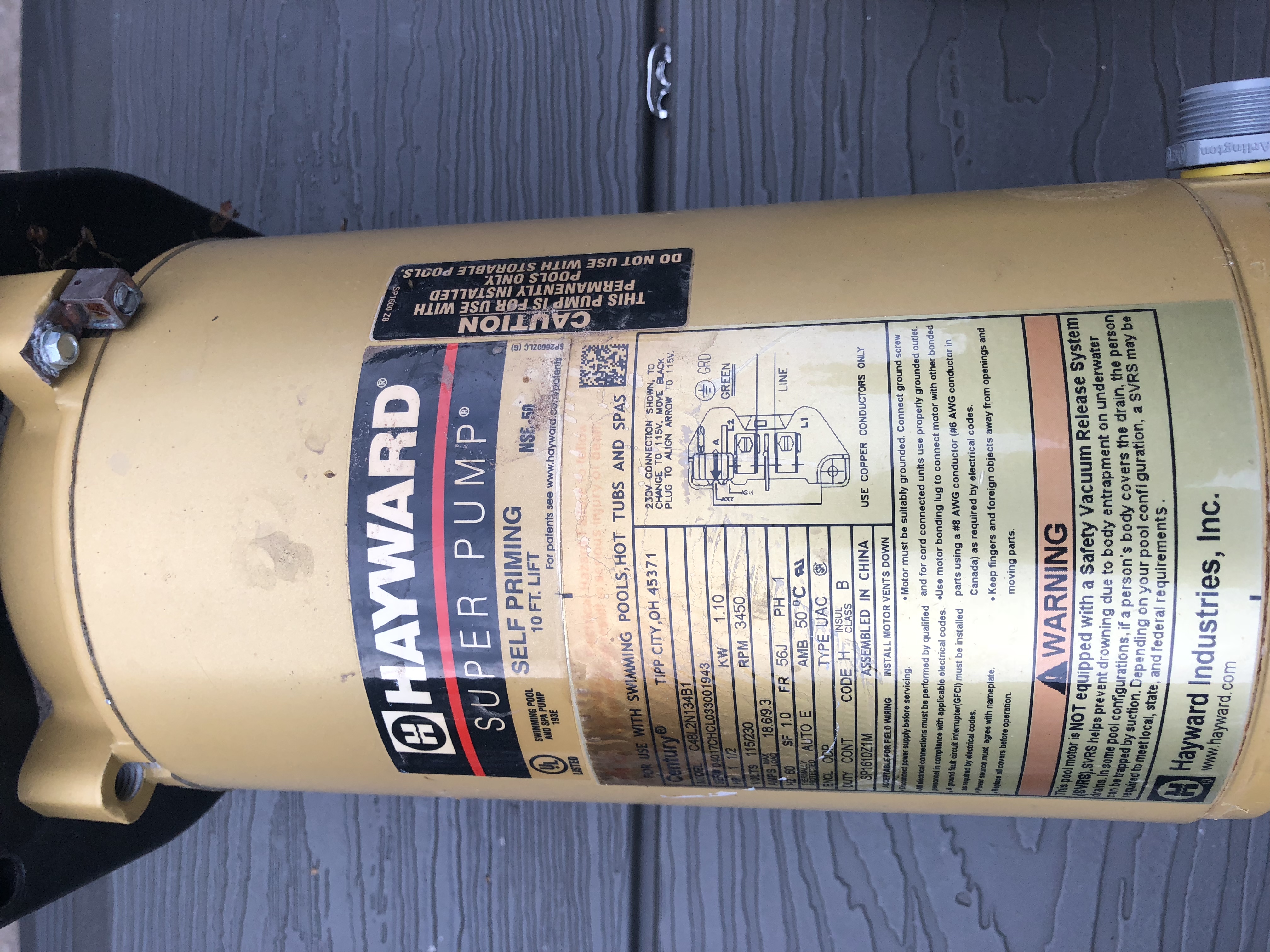 Pureline 1.5 H.P In Ground Pool Pump - PL1601