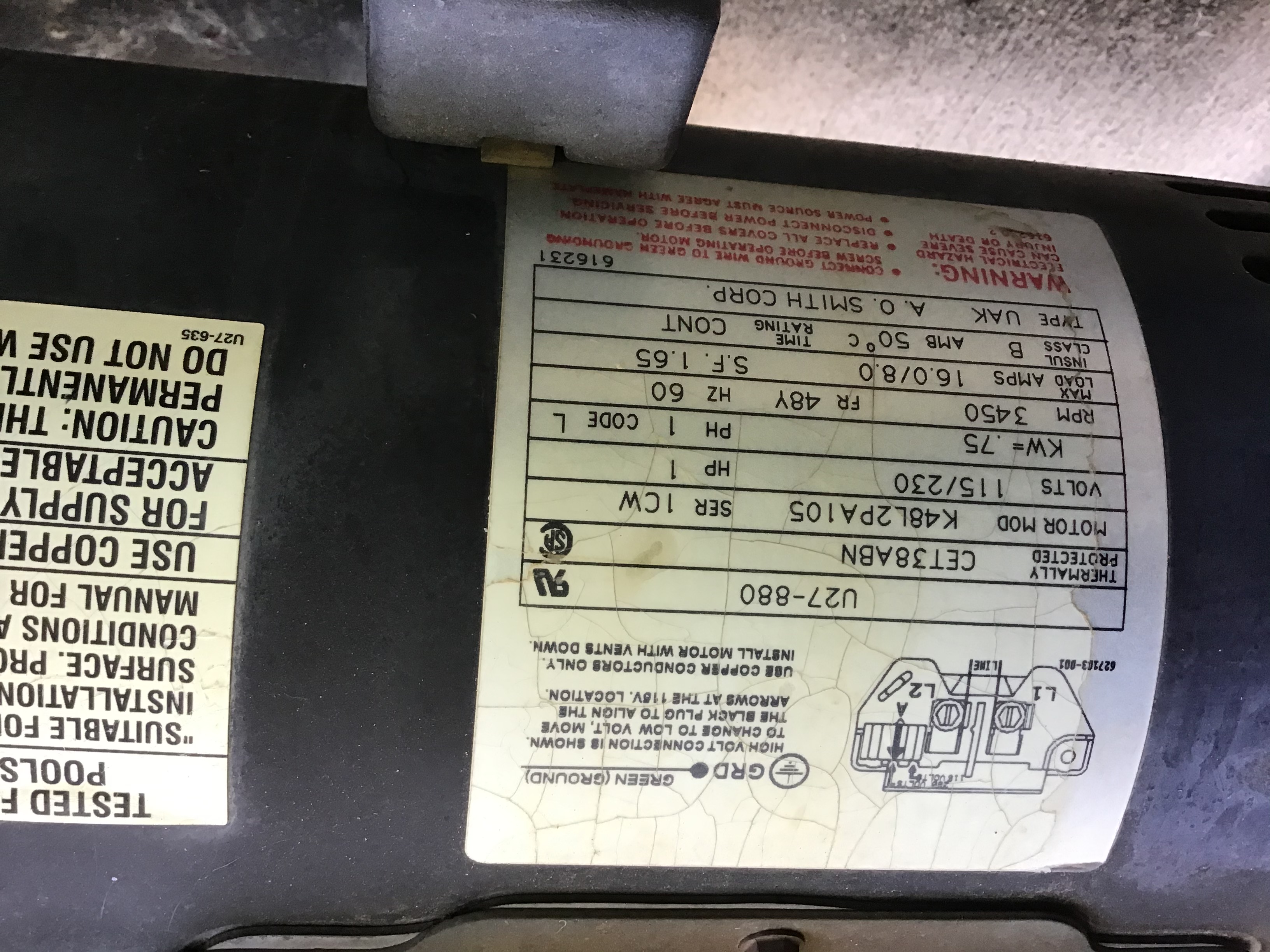 Sta-Rite Max-E-Pro 1 HP Full Rate Energy Efficient - P6E6E206L