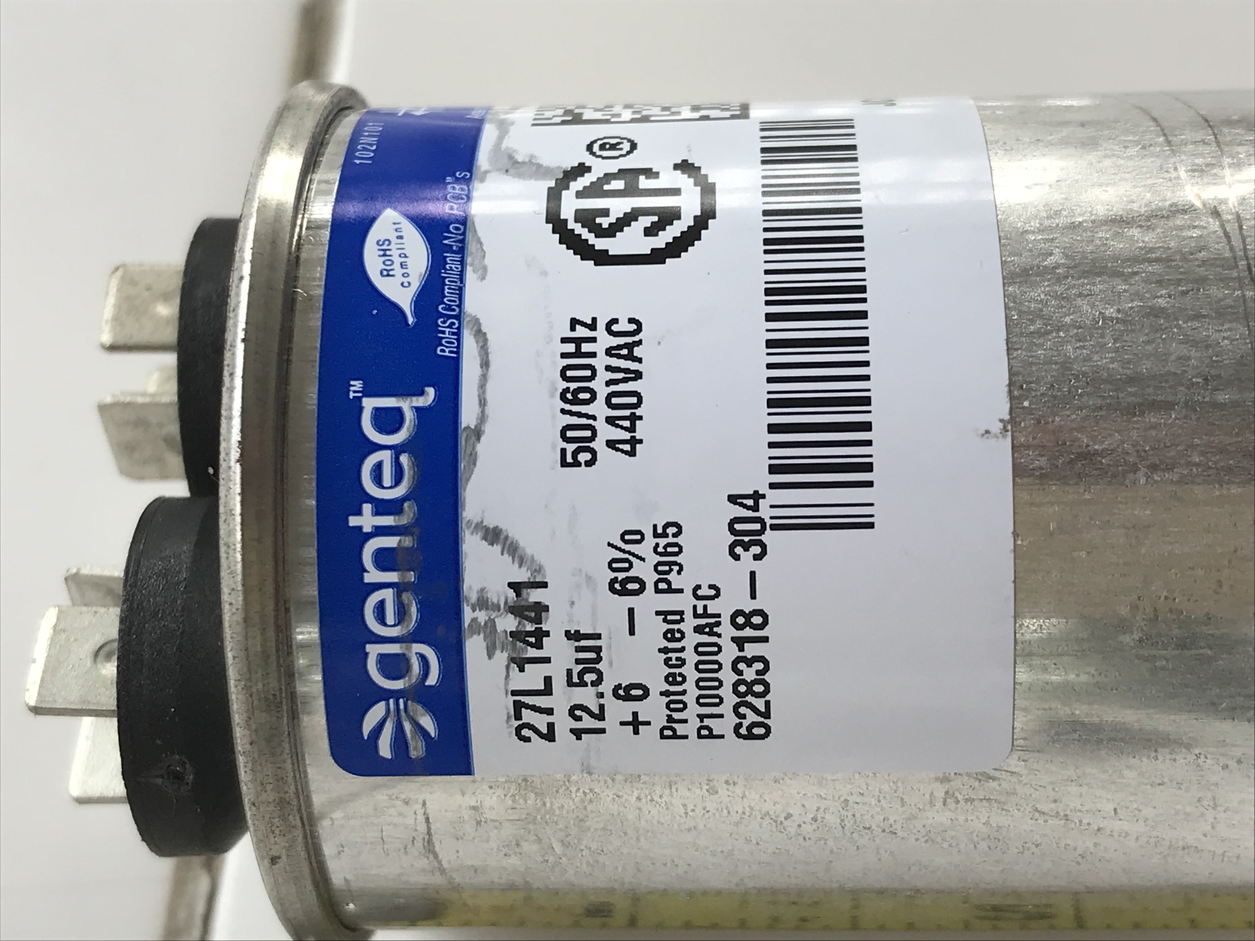U.S. Seal Manufacturing Pool Pump Motor Run Capacitor, 20 mfd, 370 Volt