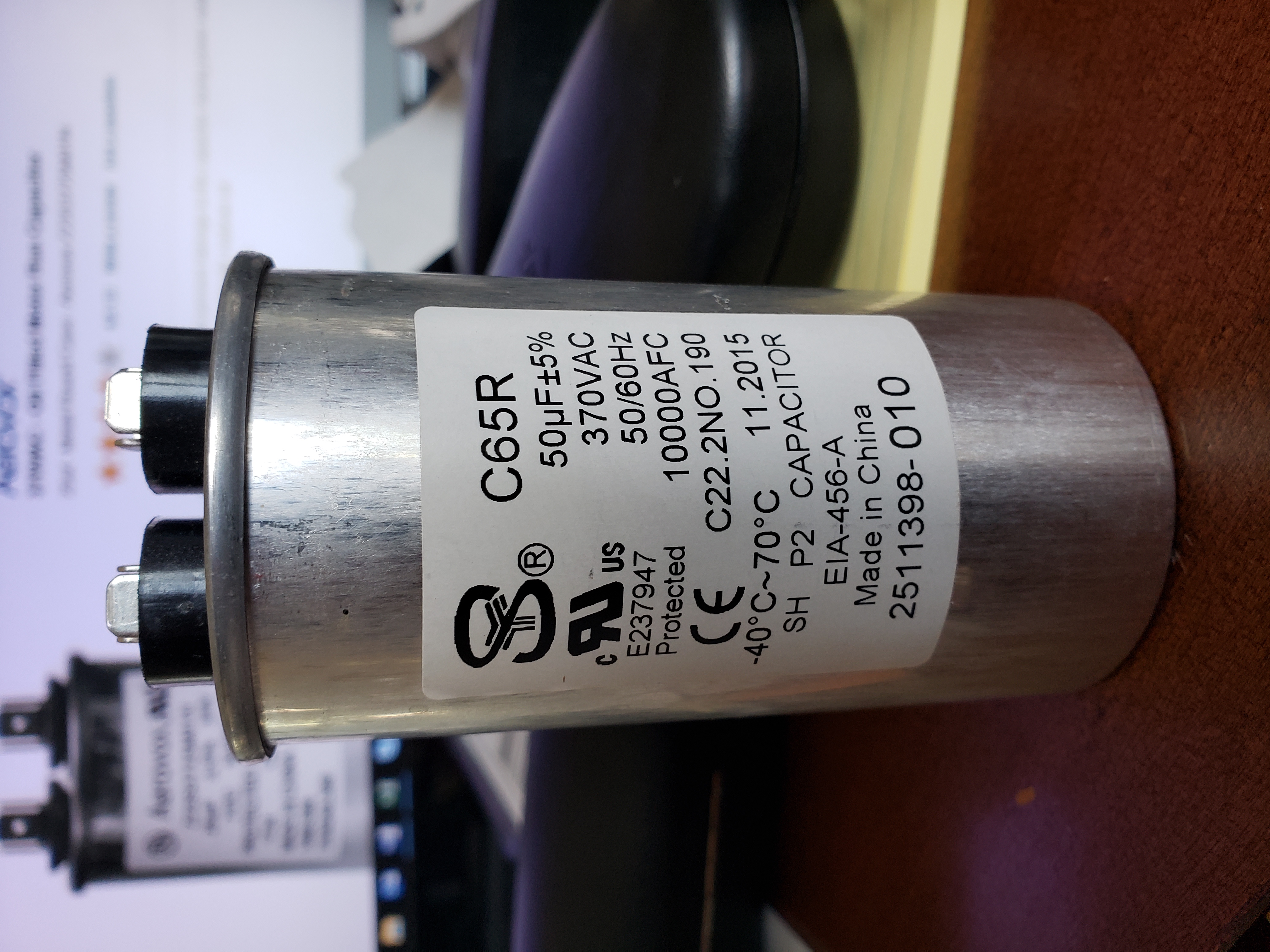 Pool Pump Run Capacitor, 30 MFD, 2444 - 5VR0303